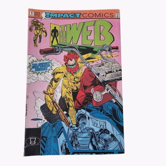Impact Comics The Web #1 1991 Comic Book Collector Bagged Boarded - Picture 1 of 3